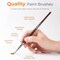 12PCS Artist Paint Brush Set, Craft Paint Brushes for Acrylic Painting, Oil, Watercolor, Gouache, Tempera, Face, Body, Fabric, Model, Art Supplies Paintbrushes for Artists Beginners (Wood)